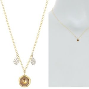 Meira T NWOT rough diamond pendant, and diamond charm Necklace
